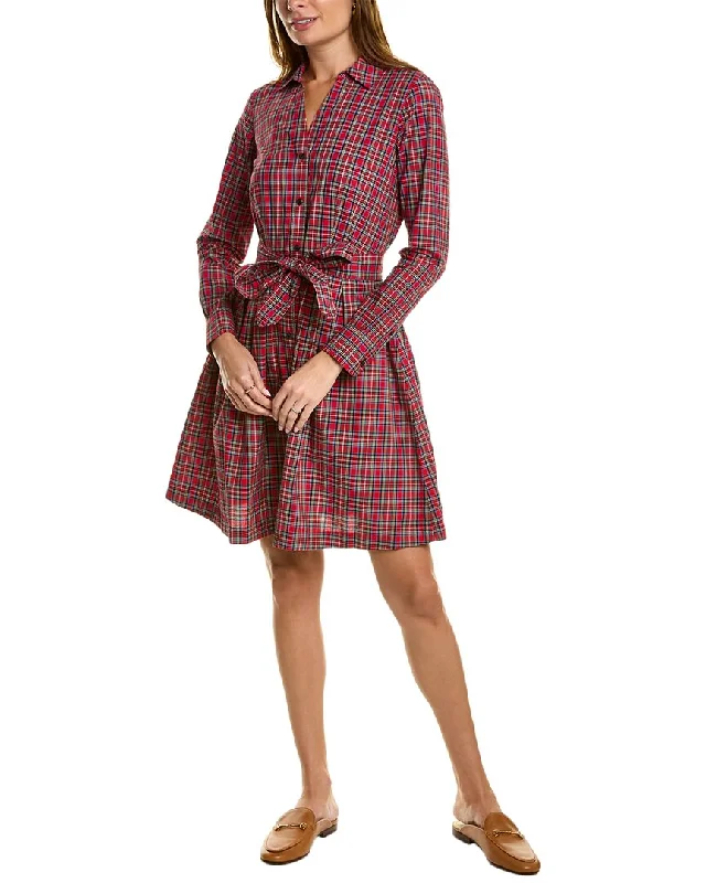 Brooks Brothers Plaid Shirtdress Cotton Shirt Dress