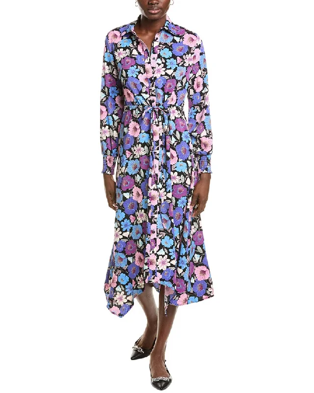 Nicole Miller Shirtdress Printed Button Shirt