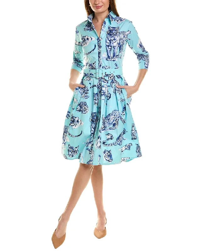 Samantha Sung Audrey 1 3/4-Sleeve Shirtdress Shirt Dress Combo