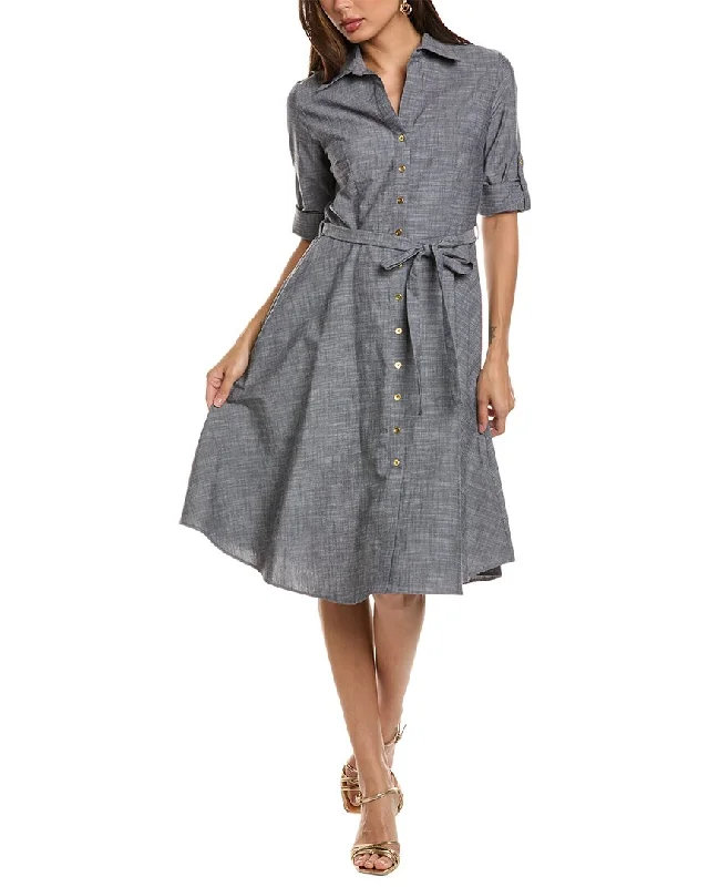 Sharagano Starlight Venice Shirtdress Comfy Shirt Dress