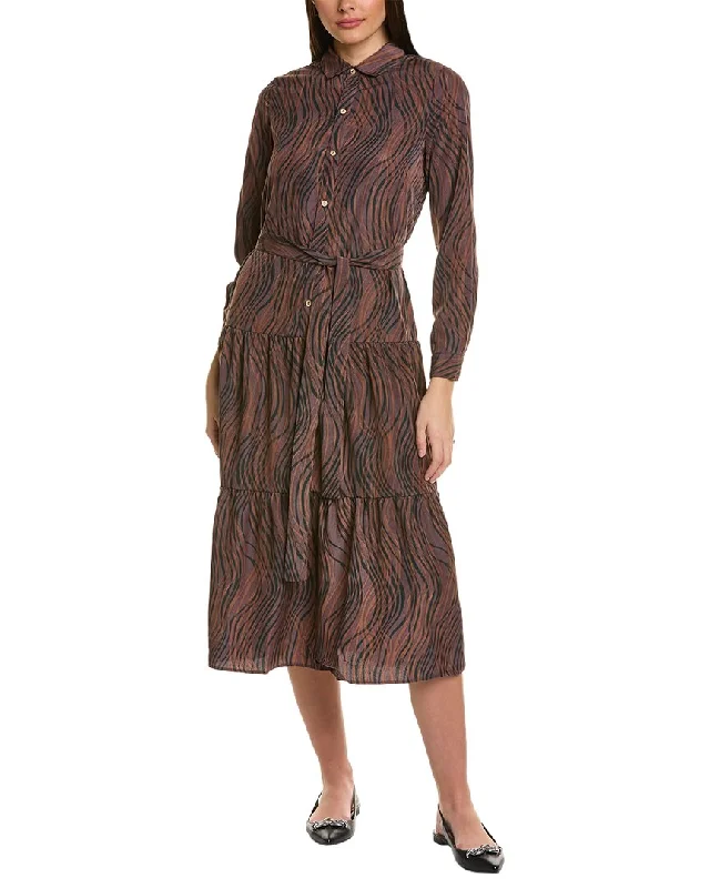 YAL New York Printed Shirtdress Button-down Shirt Dress